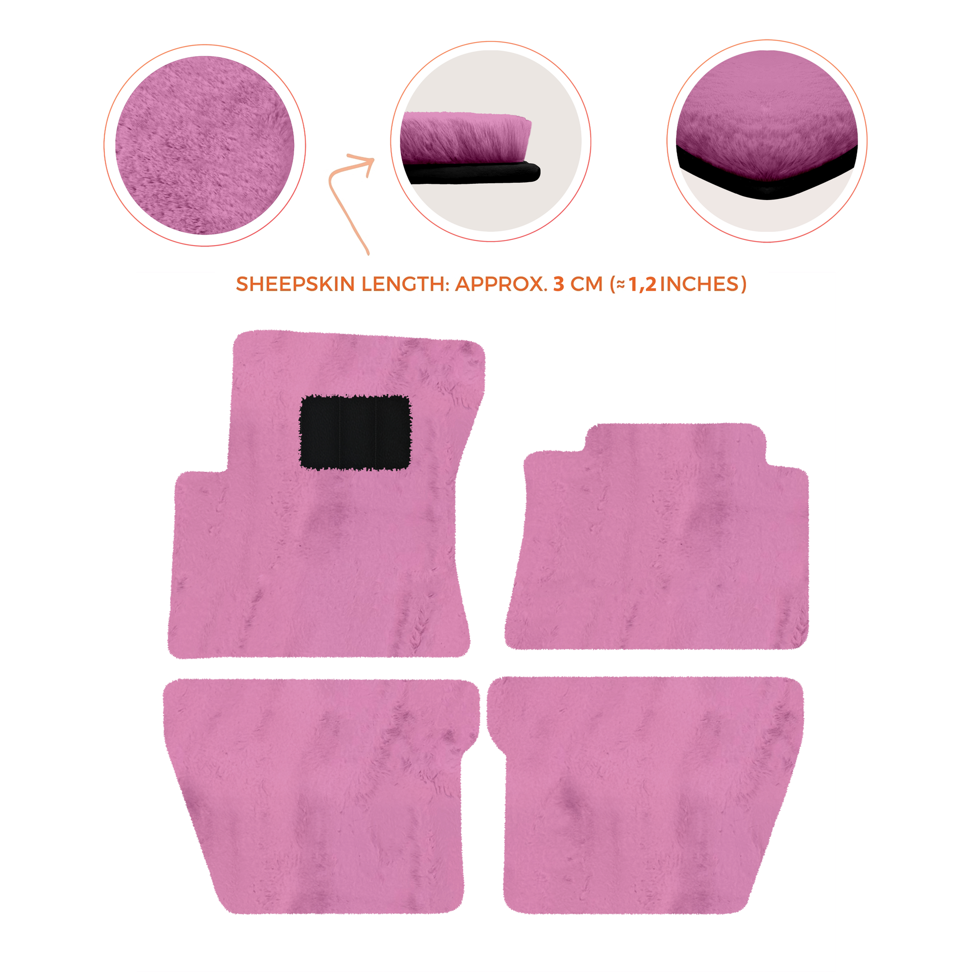 Premium Sheepskin Floor Mats for Bentley Flying Spur (2019-2023)