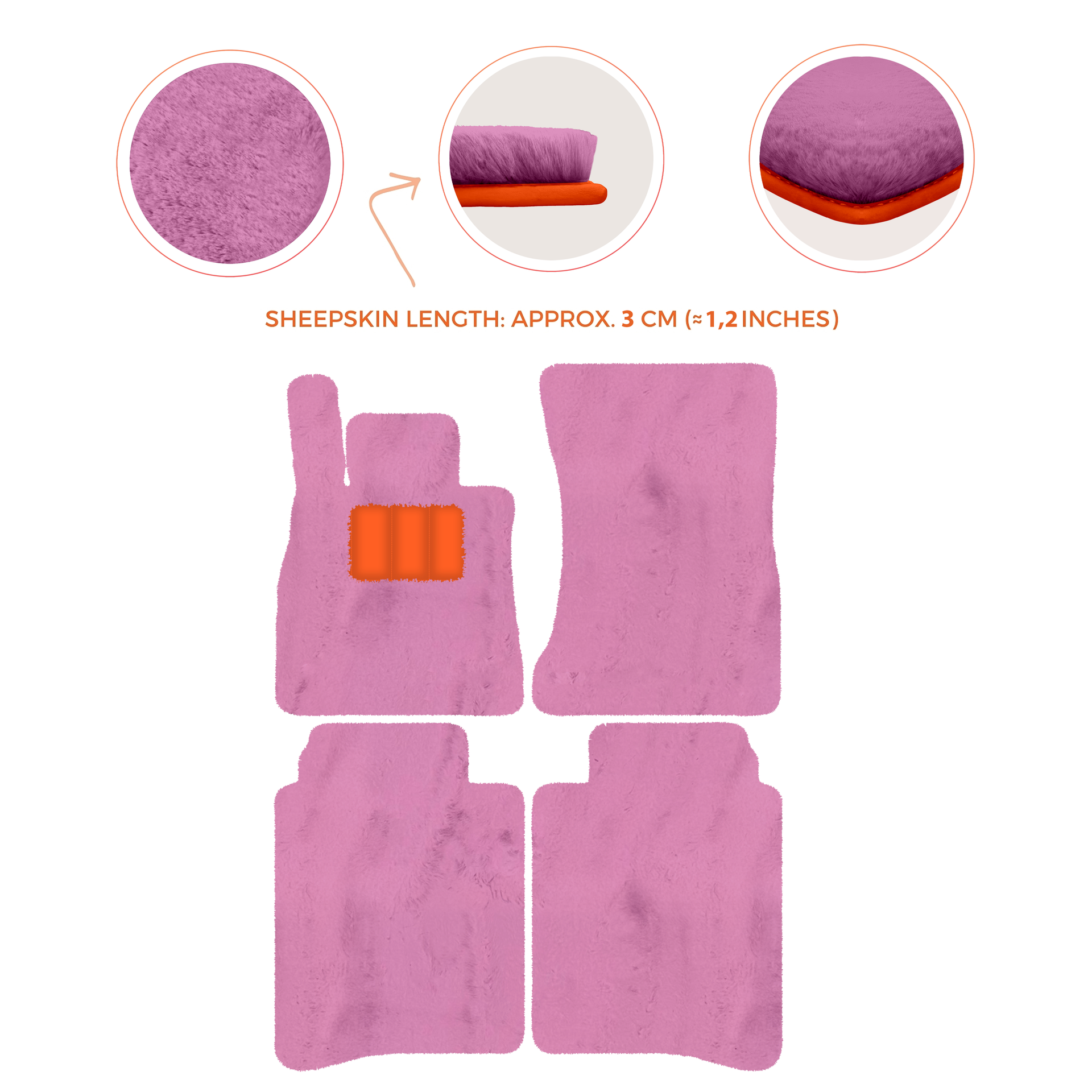 Luxury Sheepskin Floor Mats for Mercedes-Benz S-Class X222 | 2015-2021