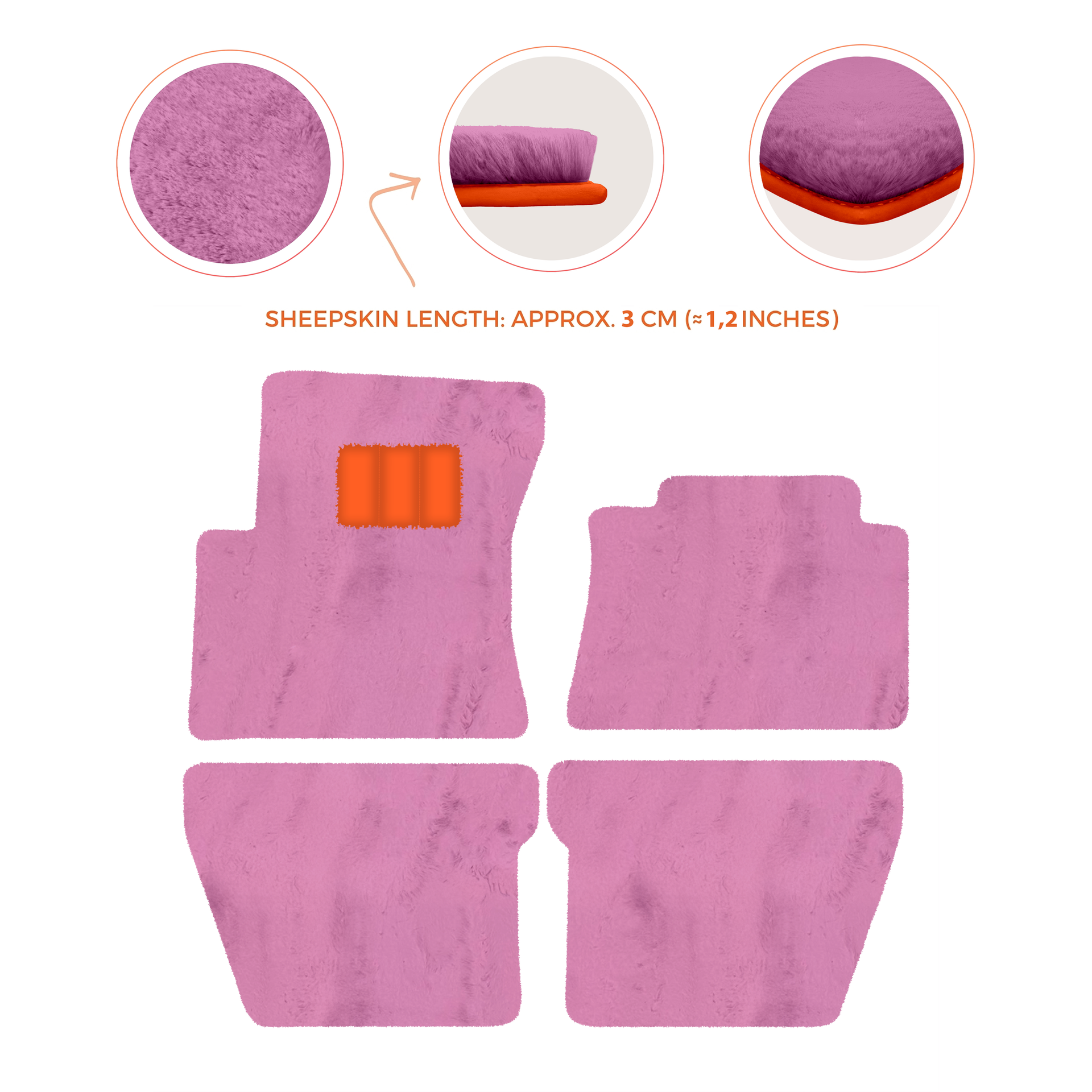 Premium Sheepskin Floor Mats for Bentley Flying Spur (2019-2023)