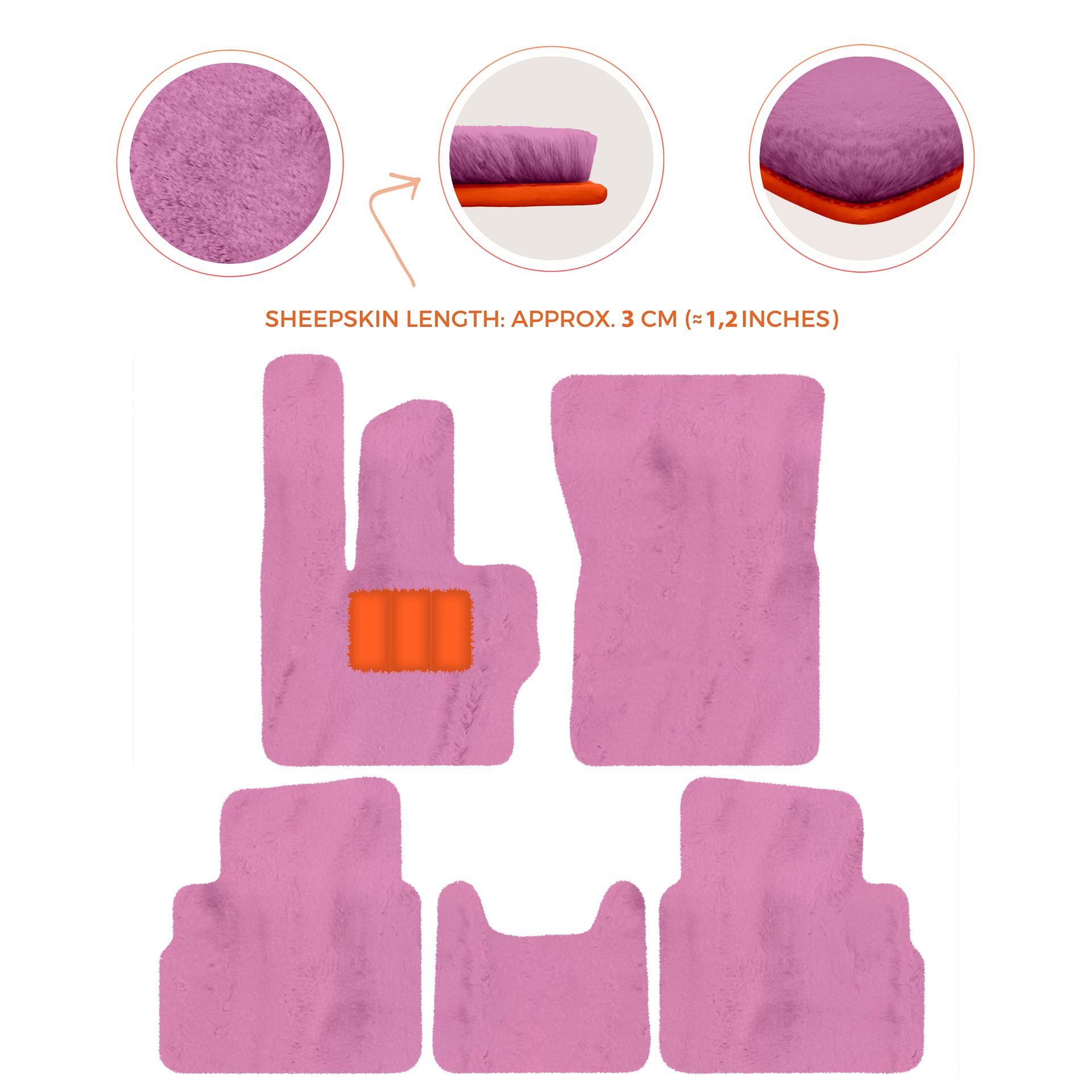 Premium Sheepskin Floor Mats for Mercedes-Benz G-Class W463 2008-2018