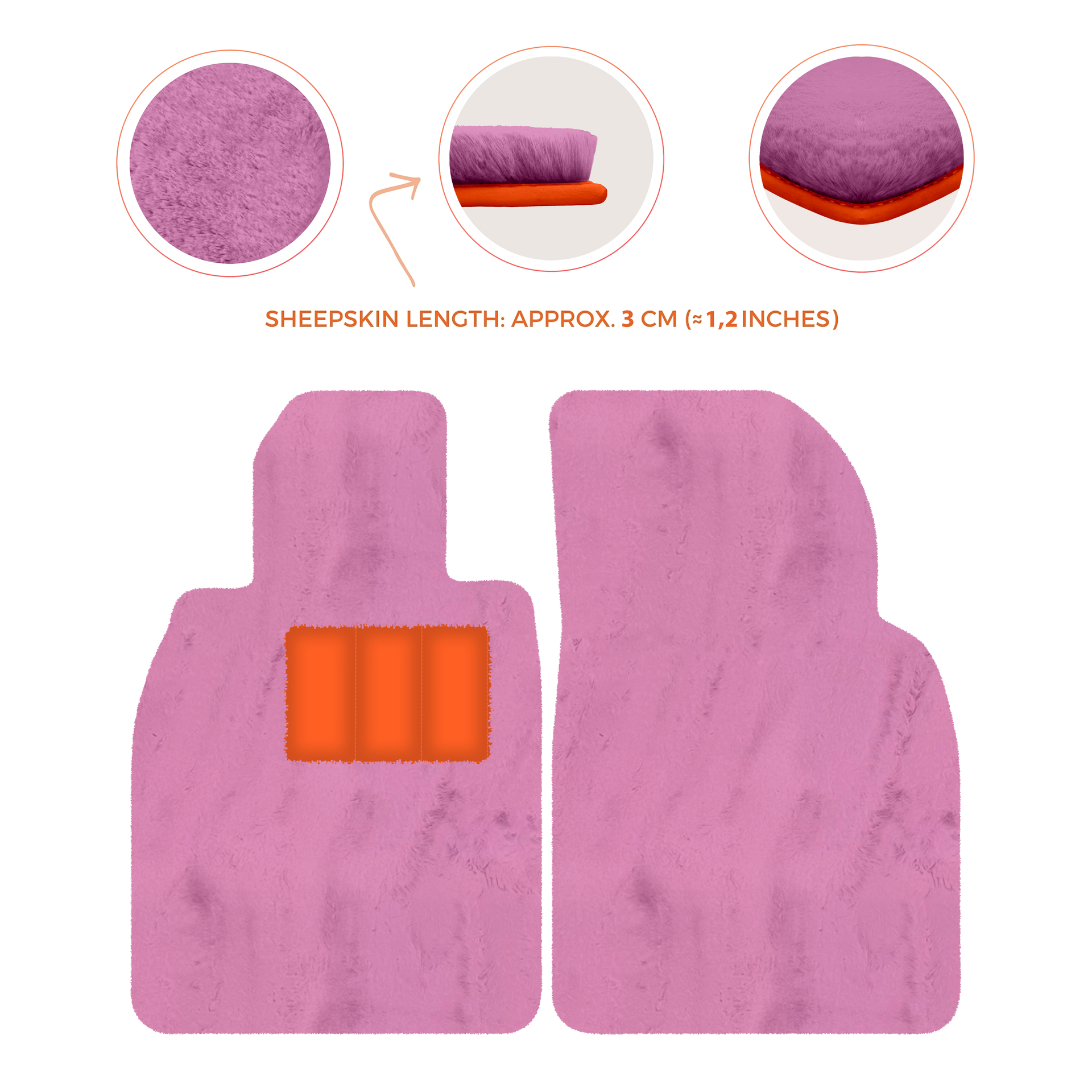 Deluxe Luxury Sheepskin Floor Mats for Porsche 911 SC (1978-1984)