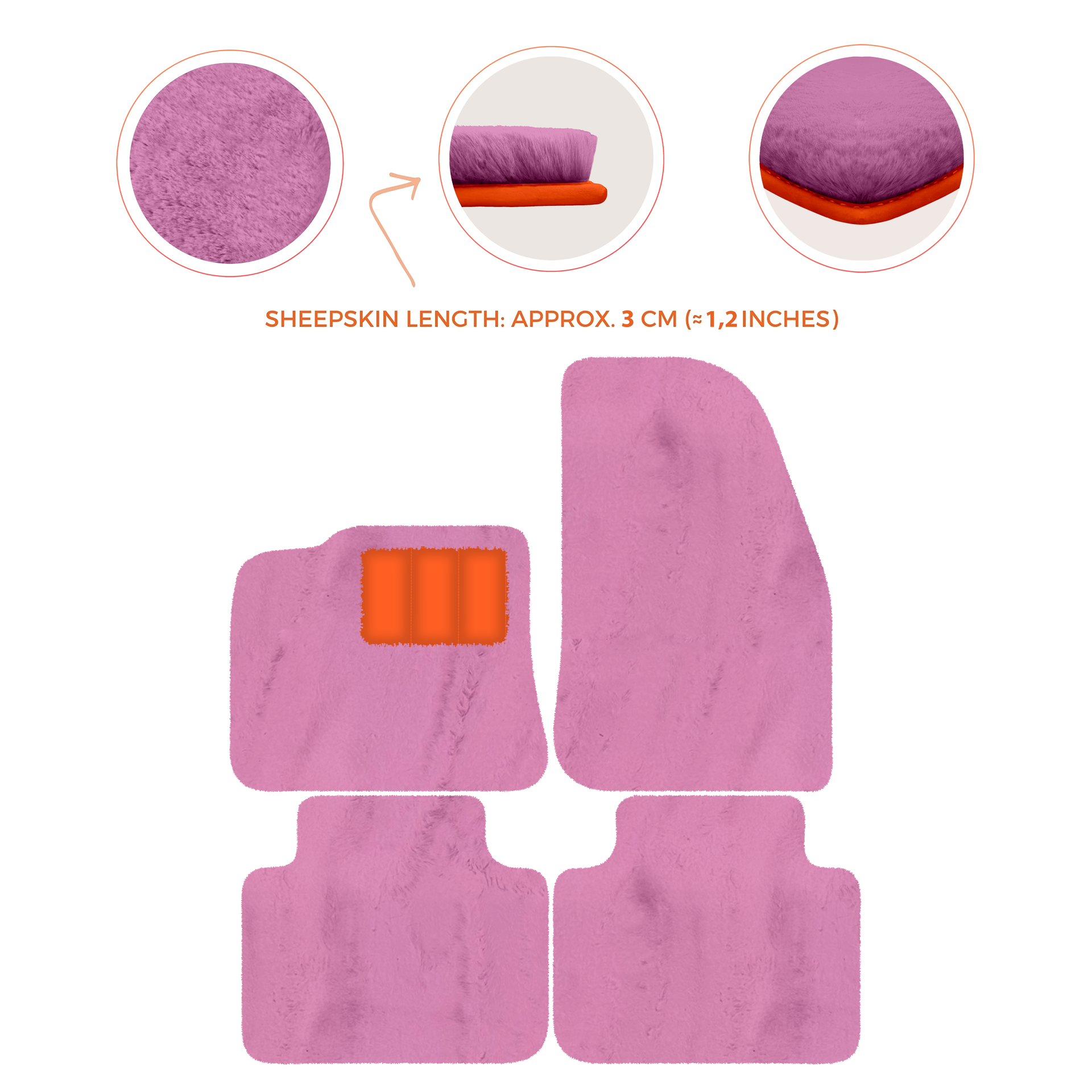 Premium Sheepskin Floor Mats for Porsche 987 Boxster (2005-2012)