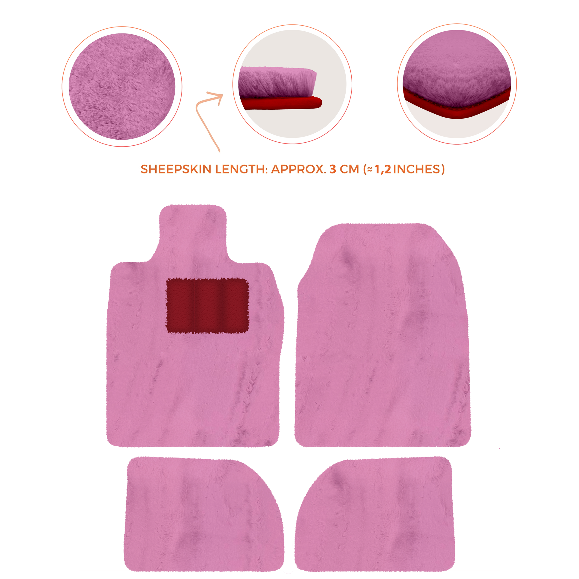 Premium Sheepskin Floor Mats for Porsche 924 (1976-1988)