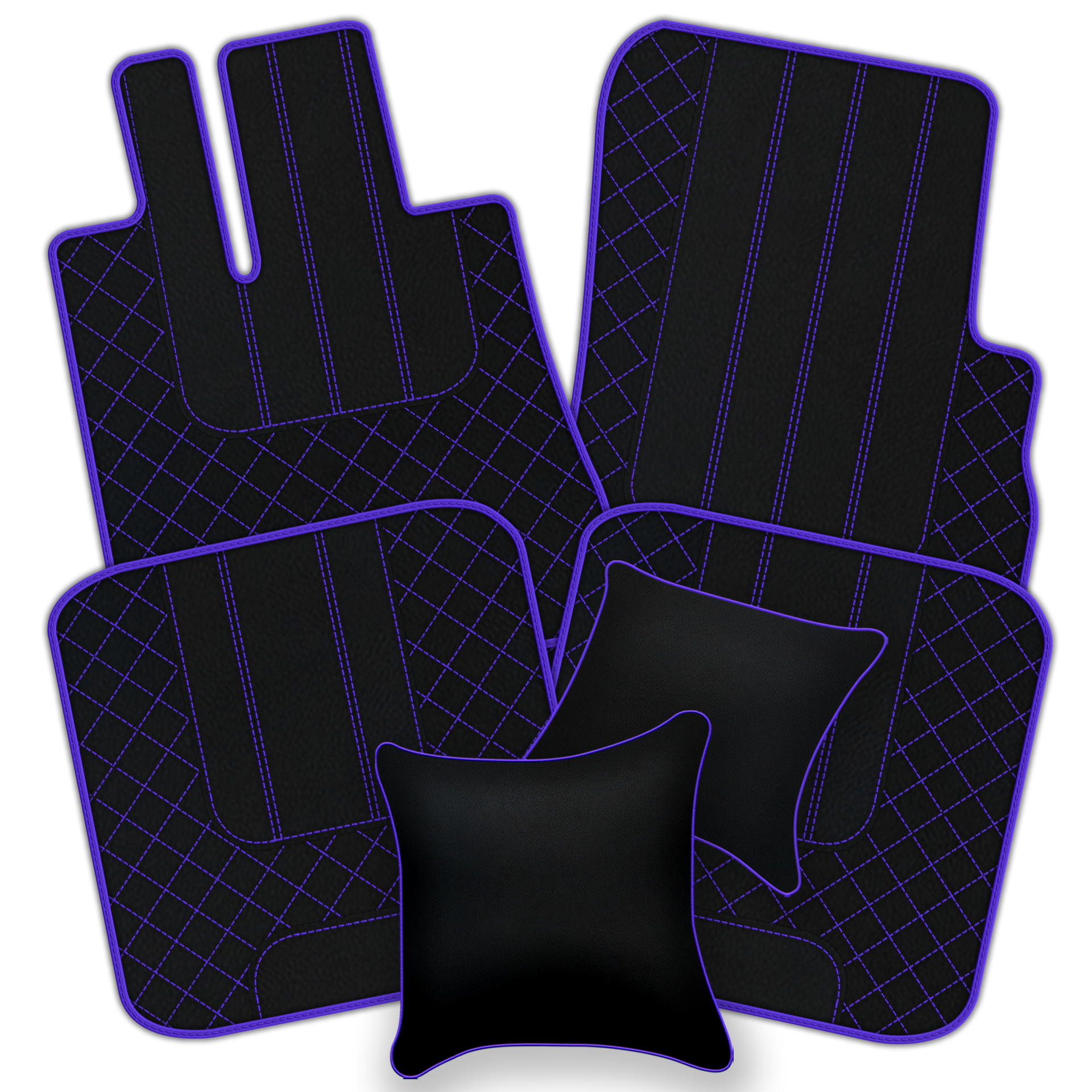 Premium Black Leather Floor Mats for Bentley Arnage T (1998-2009)