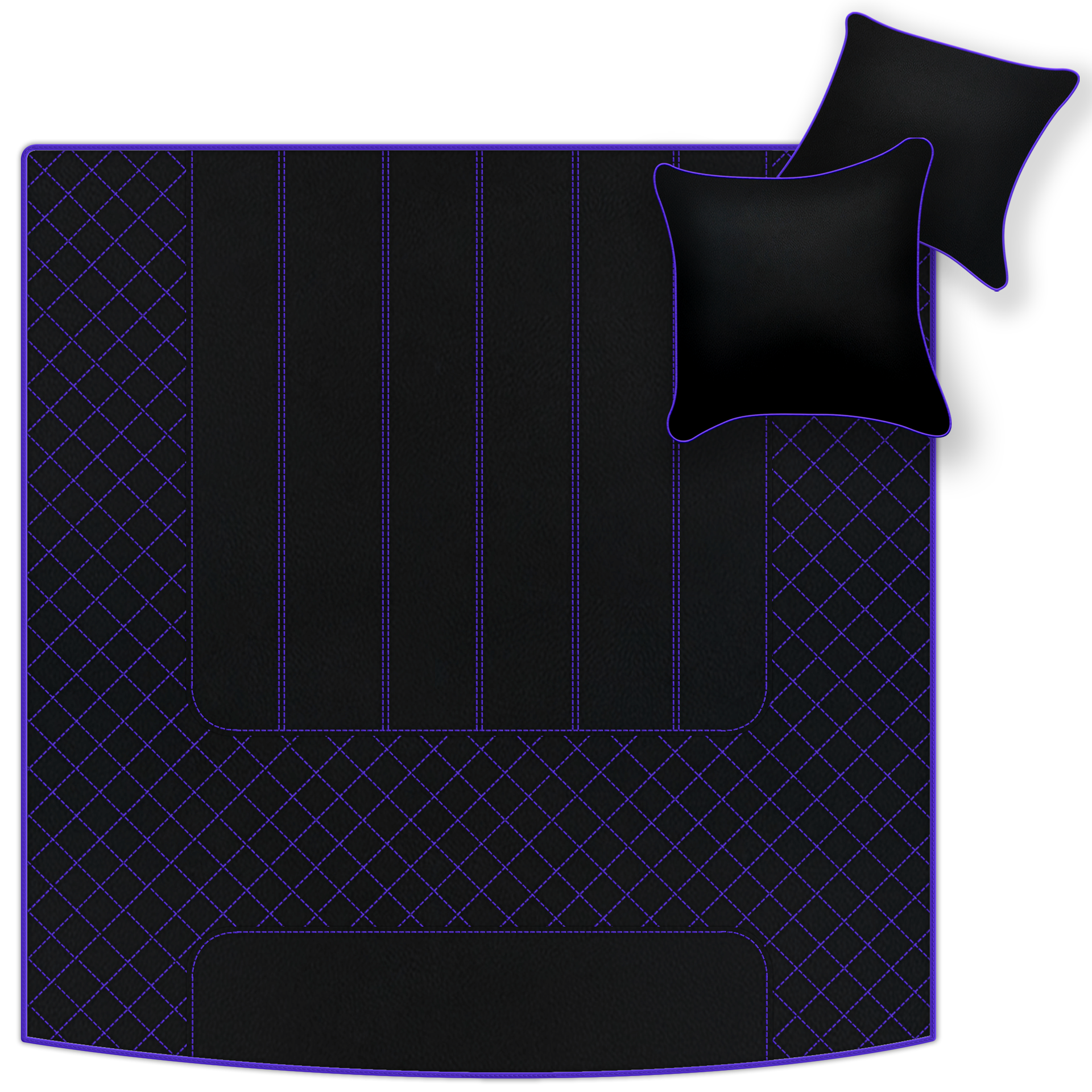 Premium Black Leather Floor Mats for Rolls Royce Shadow (1965-1977)