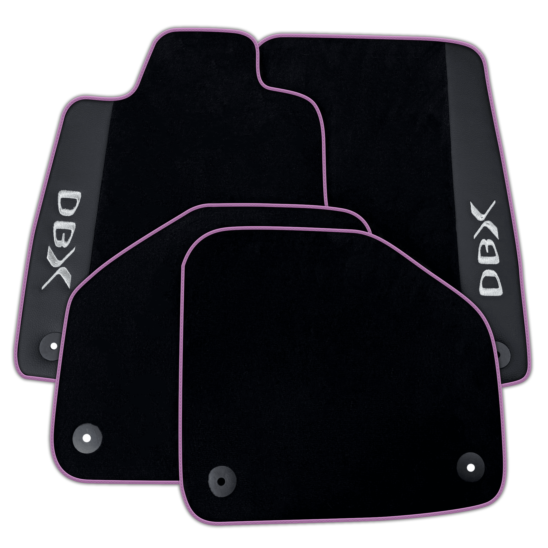 Black Floor Mats for Aston Martin DBX (2020-2023) with Leather