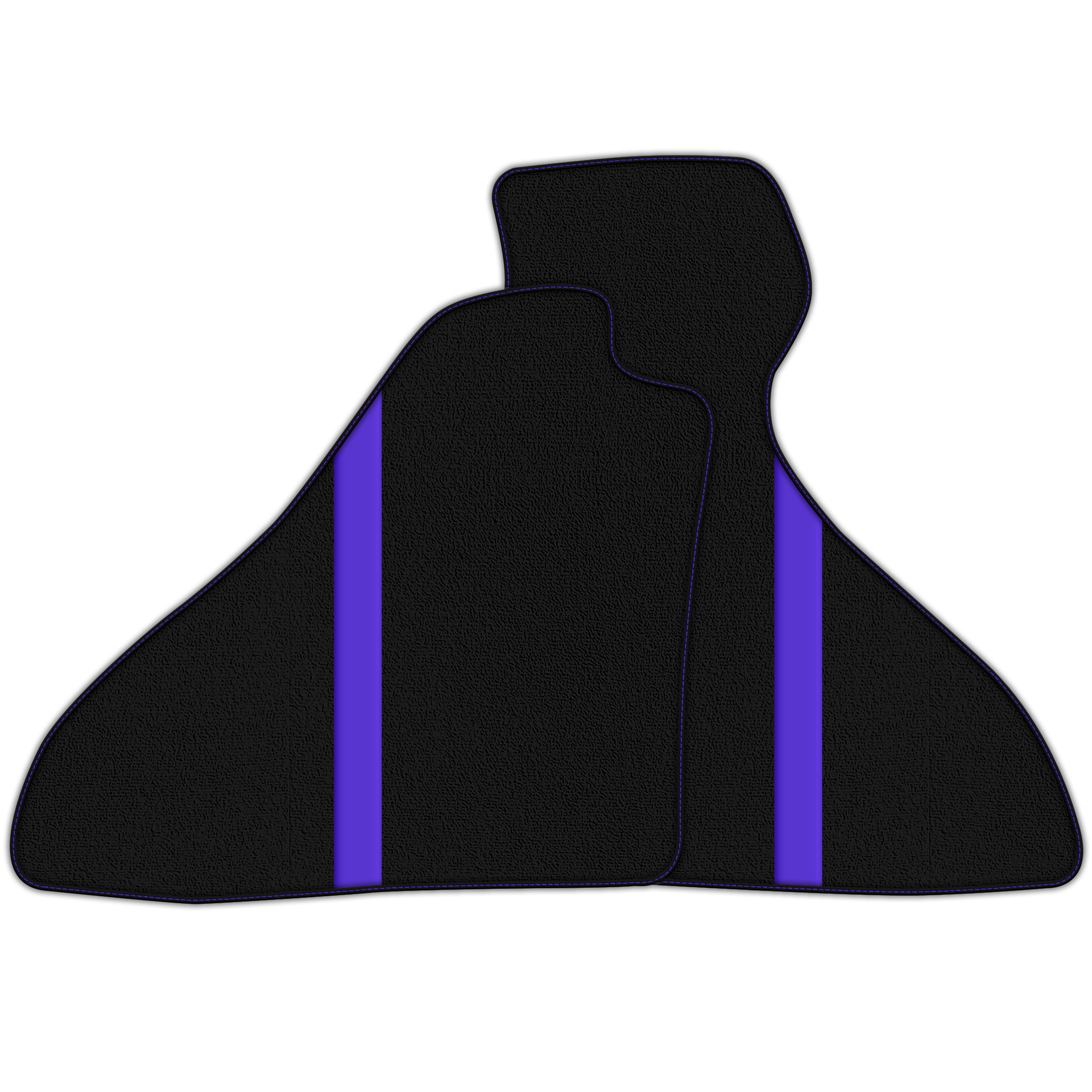 Black Leather-Trimmed Floor Mats for Ferrari Dino GT4 (1973-1979)