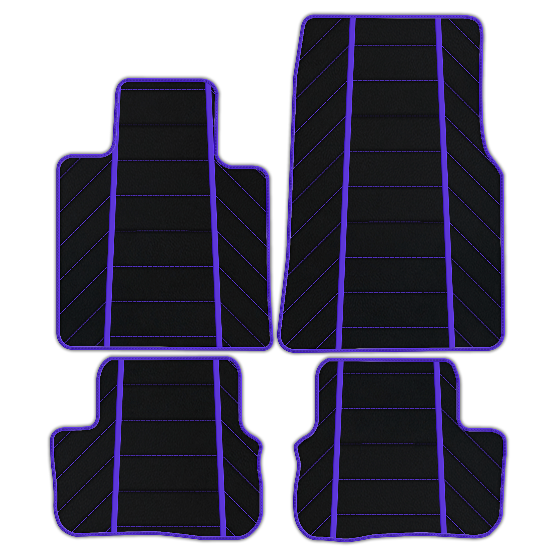 Luxury Black Leather Floor Mats for Rolls Royce Dawn 2016-2023