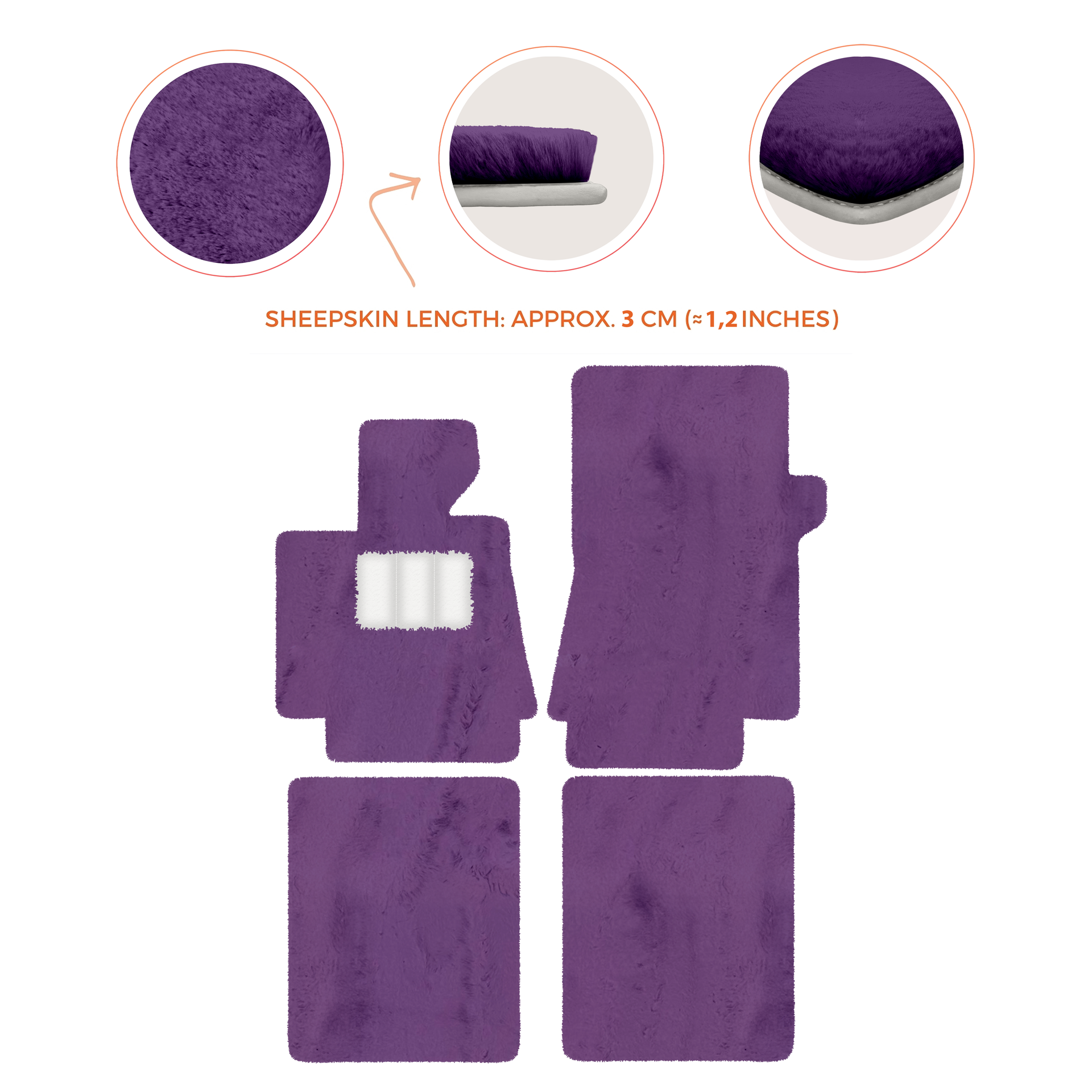 Luxurious Premium Sheepskin Floor Mats for Bentley Arnage (1998-2009)