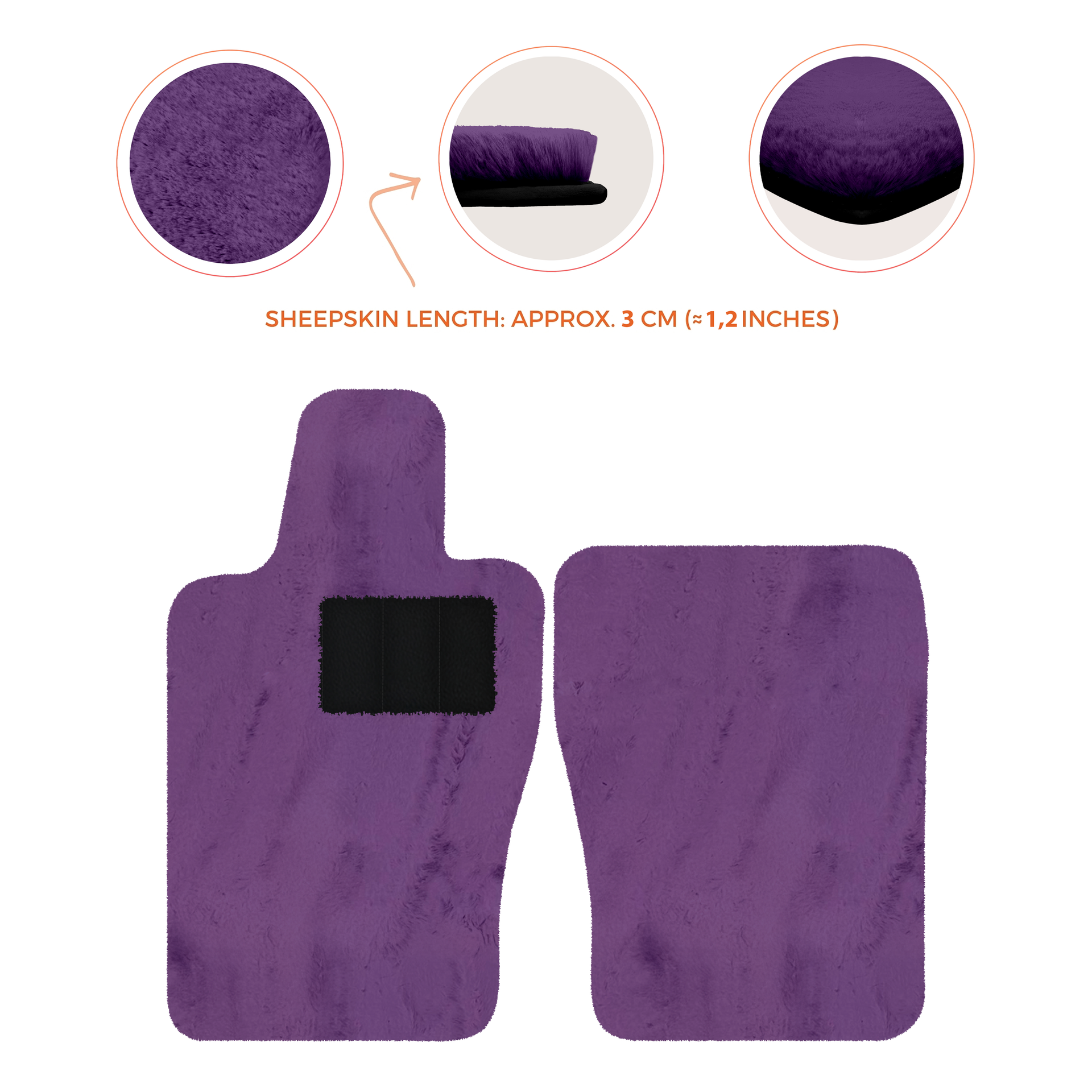 Premium Sheepskin Floor Mats for Aston Martin V8 Vantage (2019-2025)