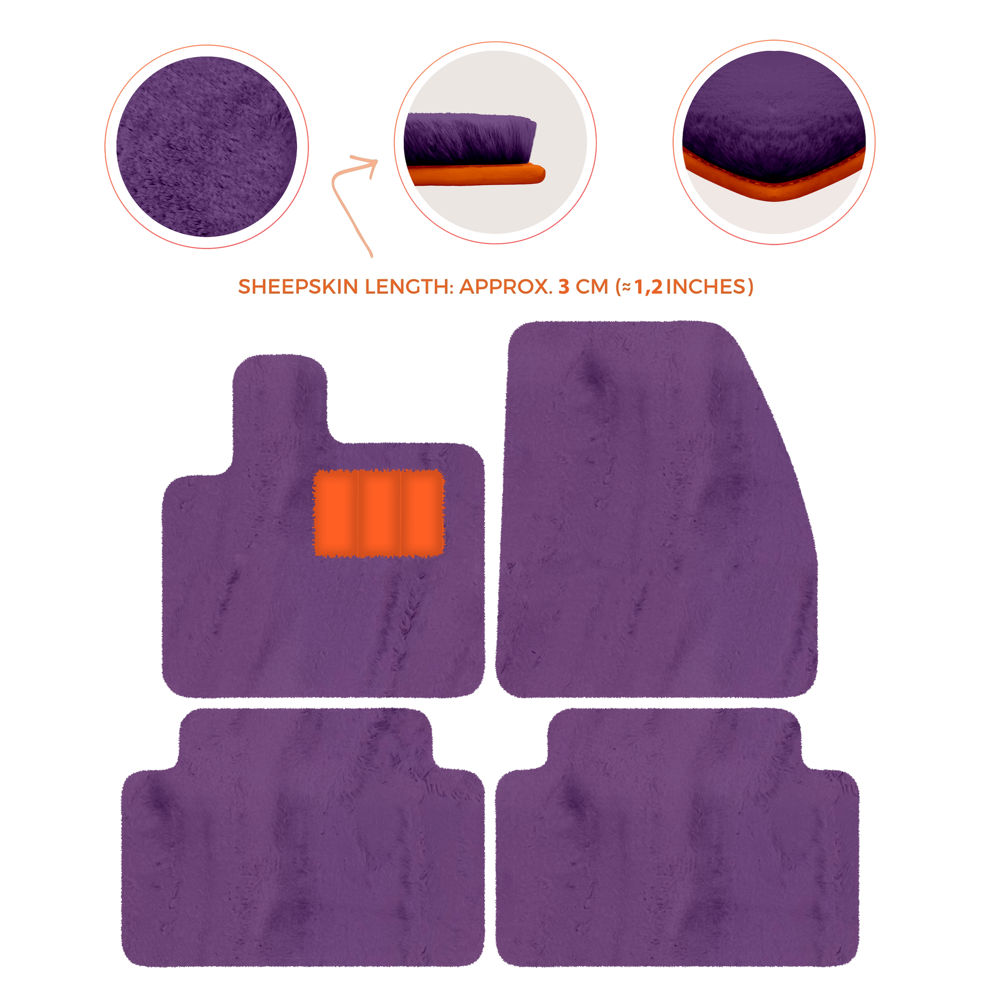 Premium Sheepskin Floor Mats for Range Rover Evoque (2016-2024)