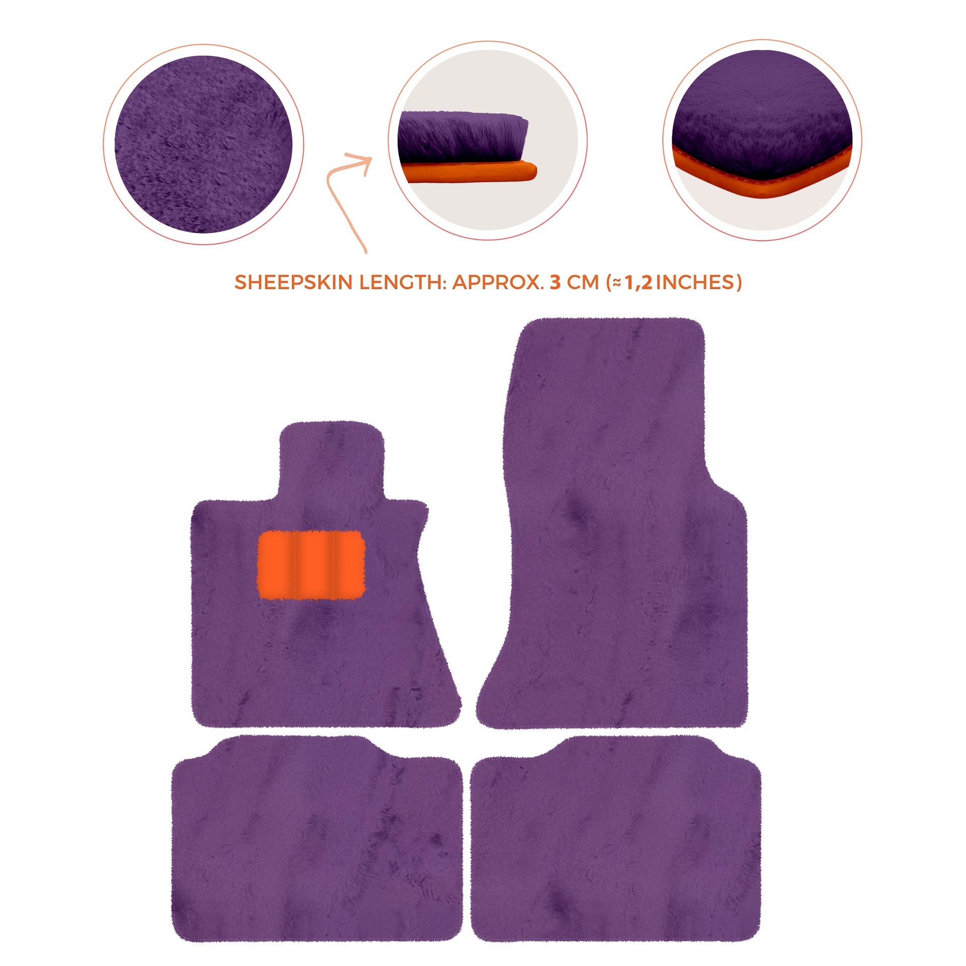 Premium Sheepskin Floor Mats for Rolls-Royce Phantom Sedan (2003-2016)