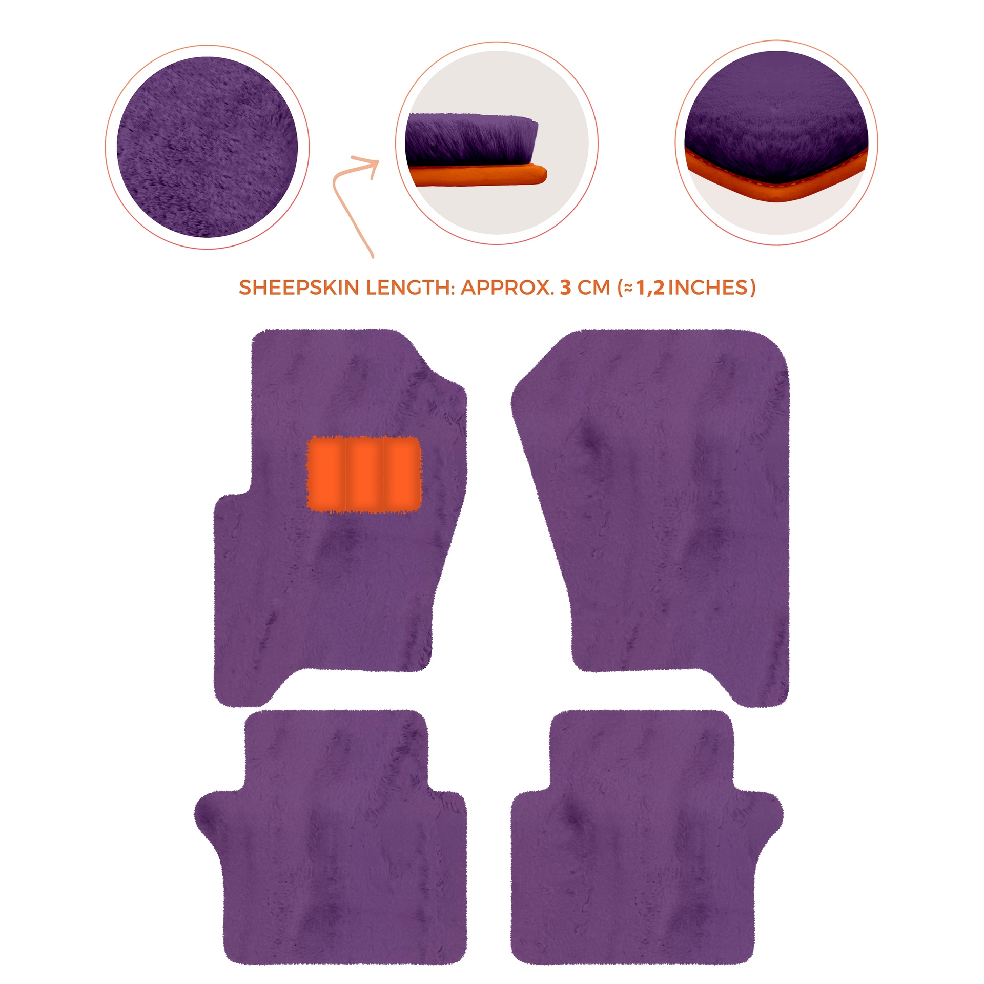 Luxury Sheepskin Floor Mats for Your Range Rover Sport 2005-2010