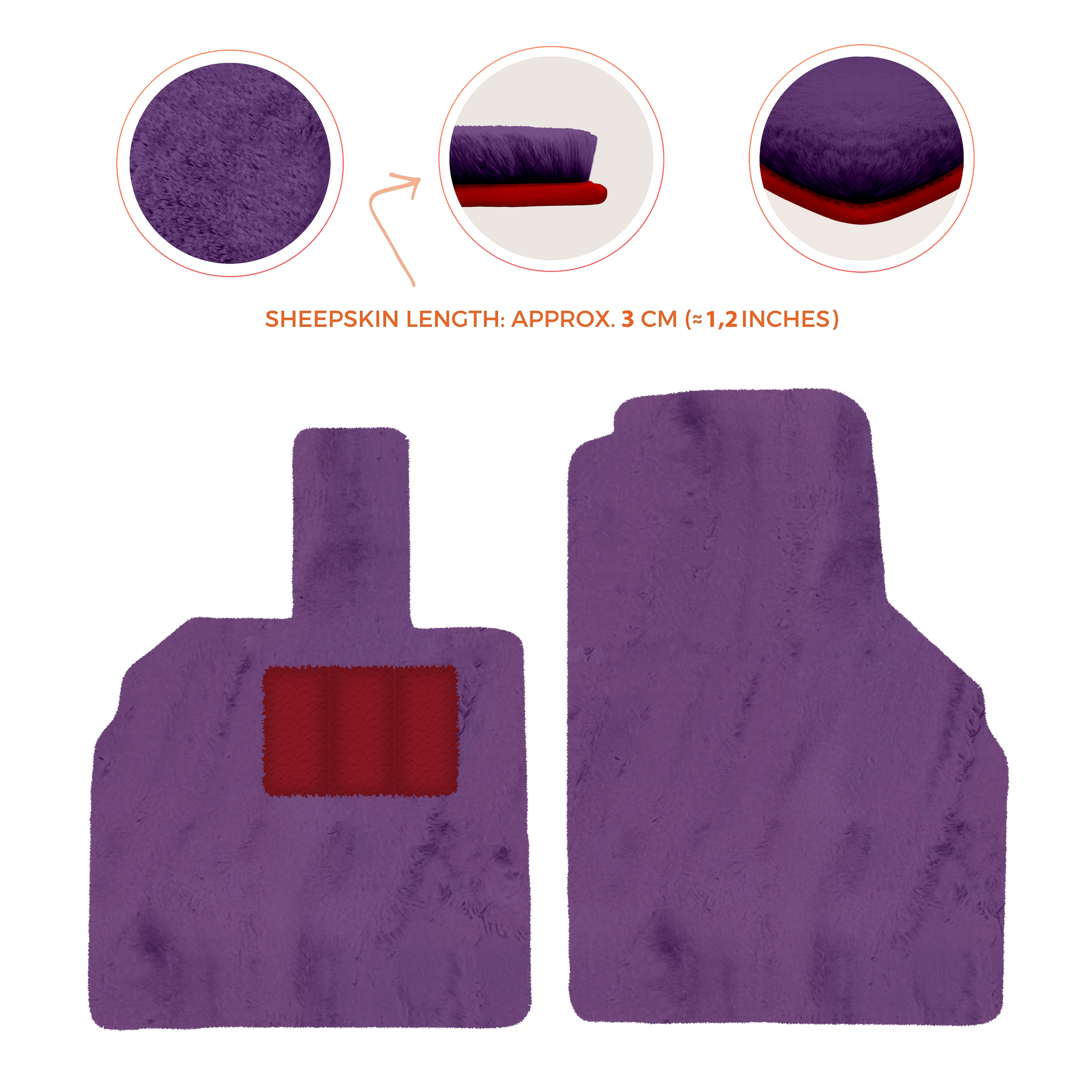 Premium Sheepskin Floor Mats for Lamborghini Aventador (2012-2022)