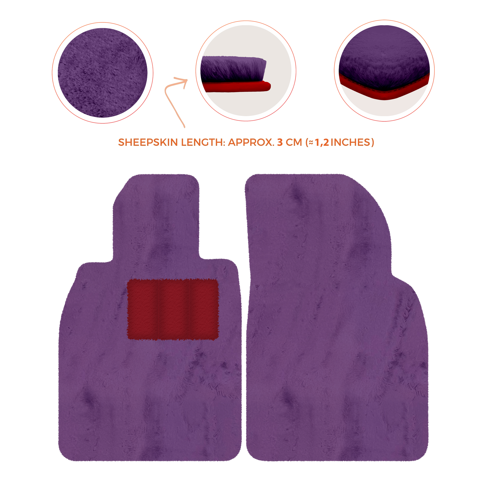 Premium Sheepskin Floor Mats for Porsche Cayenne (2018-2023)