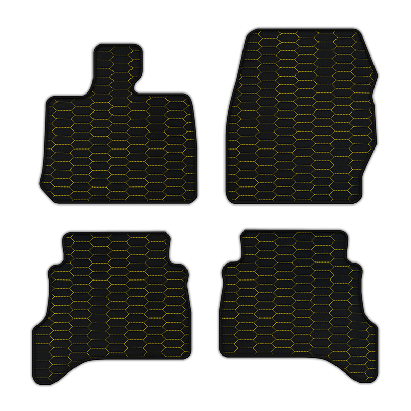 Anpassbare Lederfußmatten mit Raptor Hex Muster für Range Rover Sport L460 (2022-2024) kurzer/langer Radstand