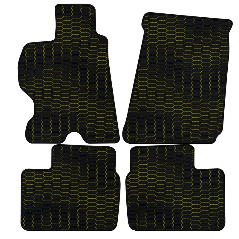Tapis de voiture en cuir personnalisables avec motif hexagonal Raptor pour Ferrari FF (2011-2016)