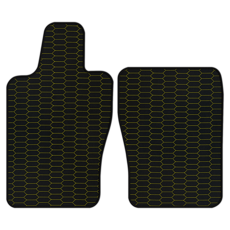 Customizable Leather Floor Mats with Raptor Hex Pattern for Aston Martin DB12 (2023-2026) Coupe