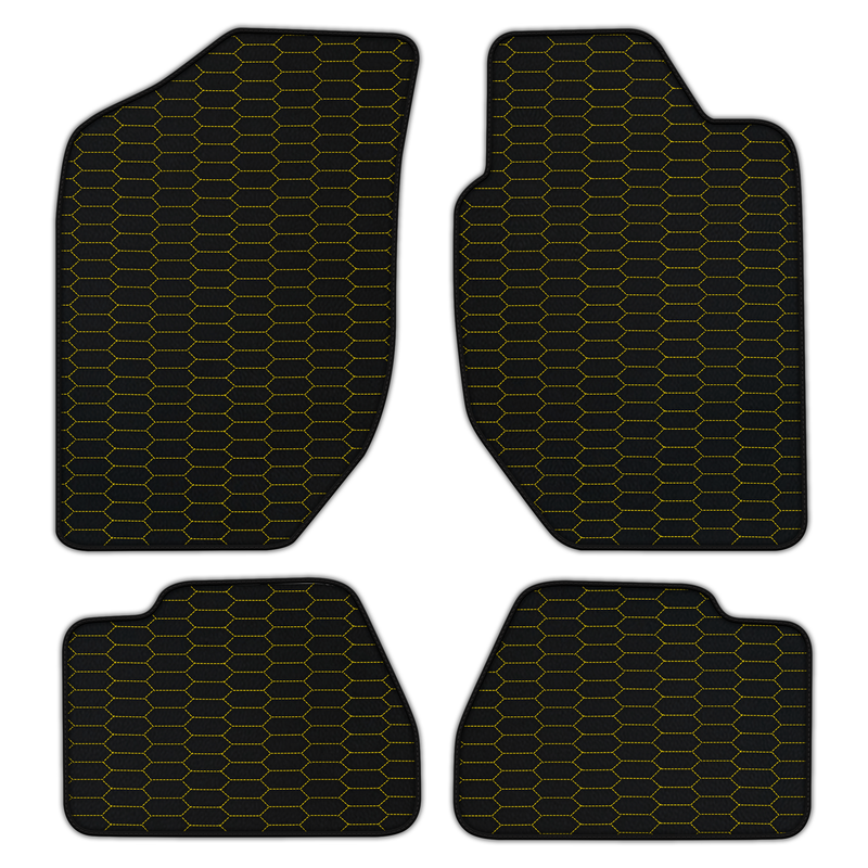 Customizable Leather Floor Mats with Raptor Hex Pattern for Land Rover Freelander (1997-2003) Automatic/Manual