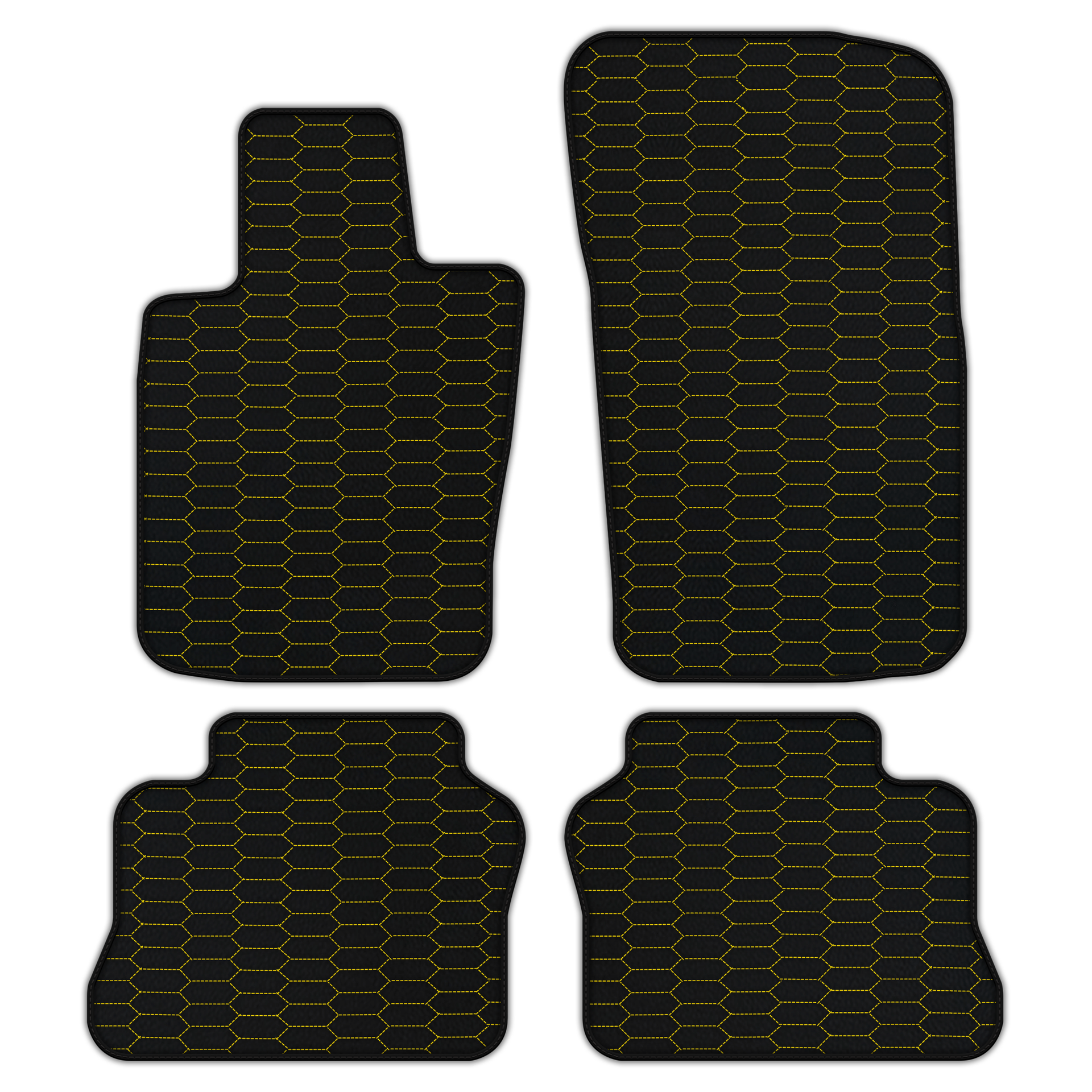 Custom Leather Floor Mats for Porsche Panamera | Raptor Hex Style