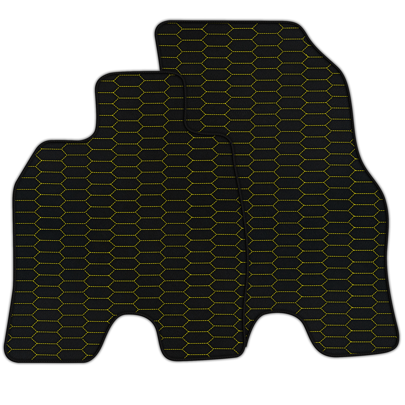 Tapis de voiture en cuir personnalisables avec motif hexagonal Raptor pour BMW i8 Series l12 I15