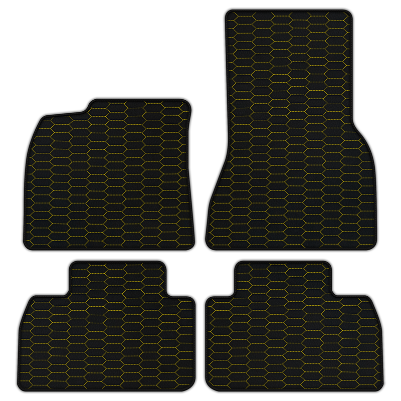 Customizable Leather Floor Mats with Raptor Hex Pattern for Porsche Macan EV (2024-2026) Electric SUV