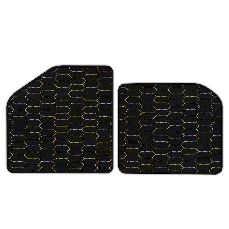 Customizable Leather Floor Mats with Raptor Hex Pattern for Porsche Carrera GT (2004-2006)