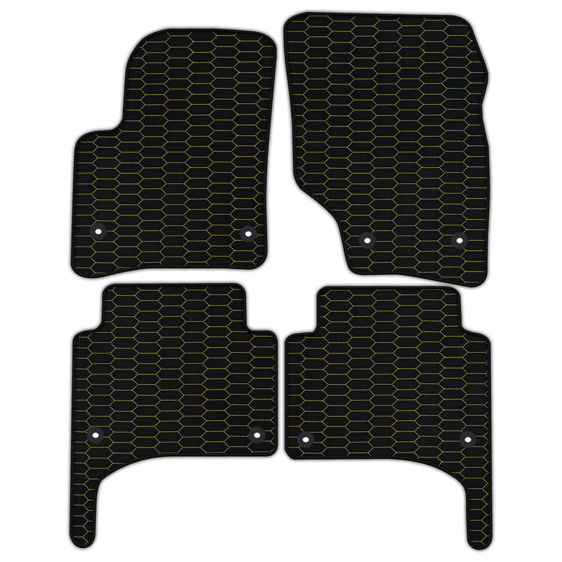 Tappetini per auto in pelle personalizzabili con motivo Raptor Hex per Porsche Cayenne (2003-2010)