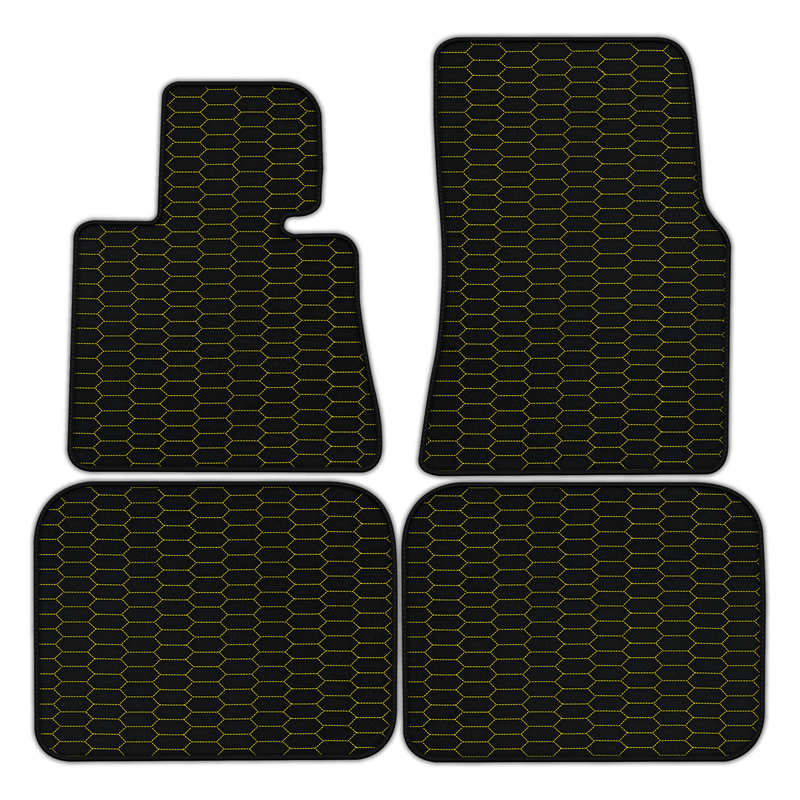 Tapis de voiture en cuir personnalisable avec motif Hex Raptor pour Rolls Royce Phantom Sedan (2003-2016)