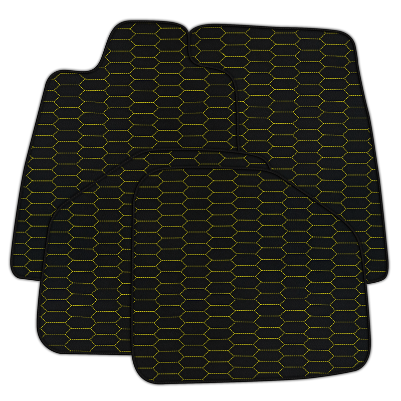 Tapis de voiture en cuir personnalisables avec motif hexagonal Raptor pour Aston Martin DBX (2020-2023)