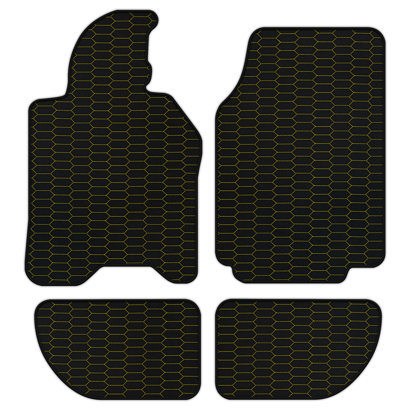 Customizable Leather Floor Mats with Raptor Hex Pattern for Porsche 944 (1981-1991)