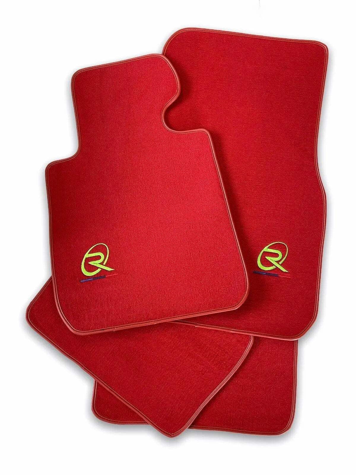 Red Floor Mats For BMW F74 Gran Coupe (2025-2026) ROVBUT Brand Tailored Set Perfect Fit Green SNIP Collection - AutoWin