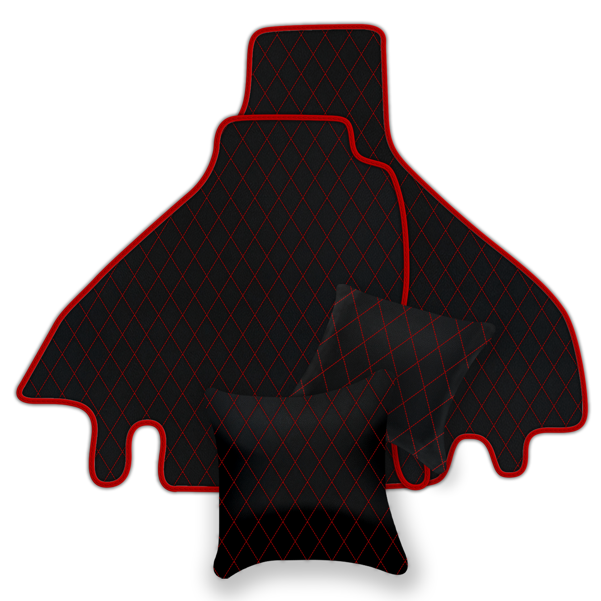 Premium Black Leather Floor Mats for Ferrari 512 TR (1992-1994)