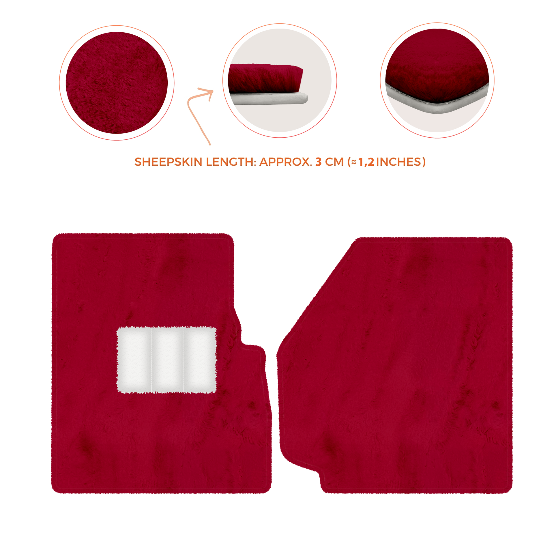 Premium Sheepskin Floor Mats for Land Rover Discovery (2004-2009)