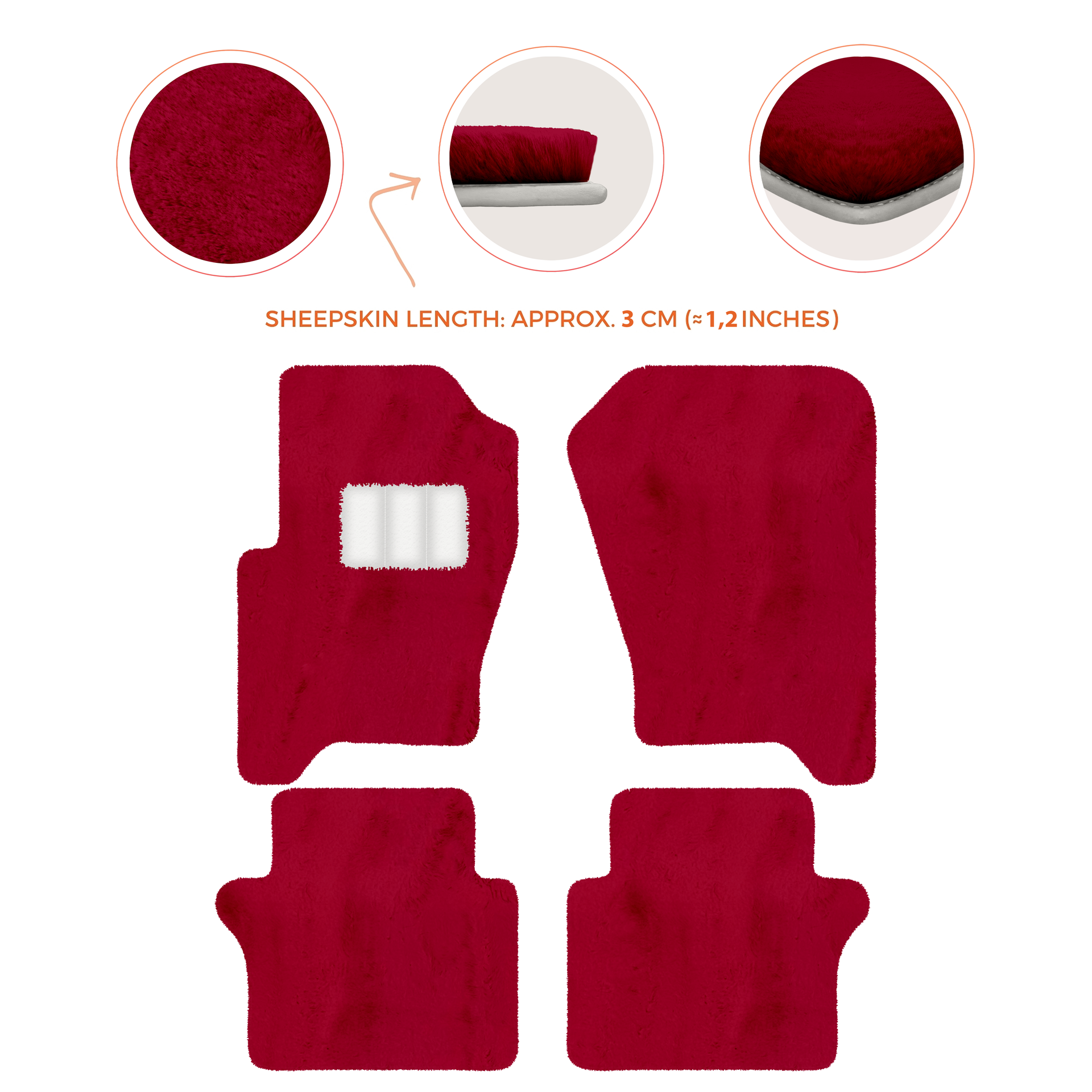 Luxury Sheepskin Floor Mats for Your Range Rover Sport 2005-2010