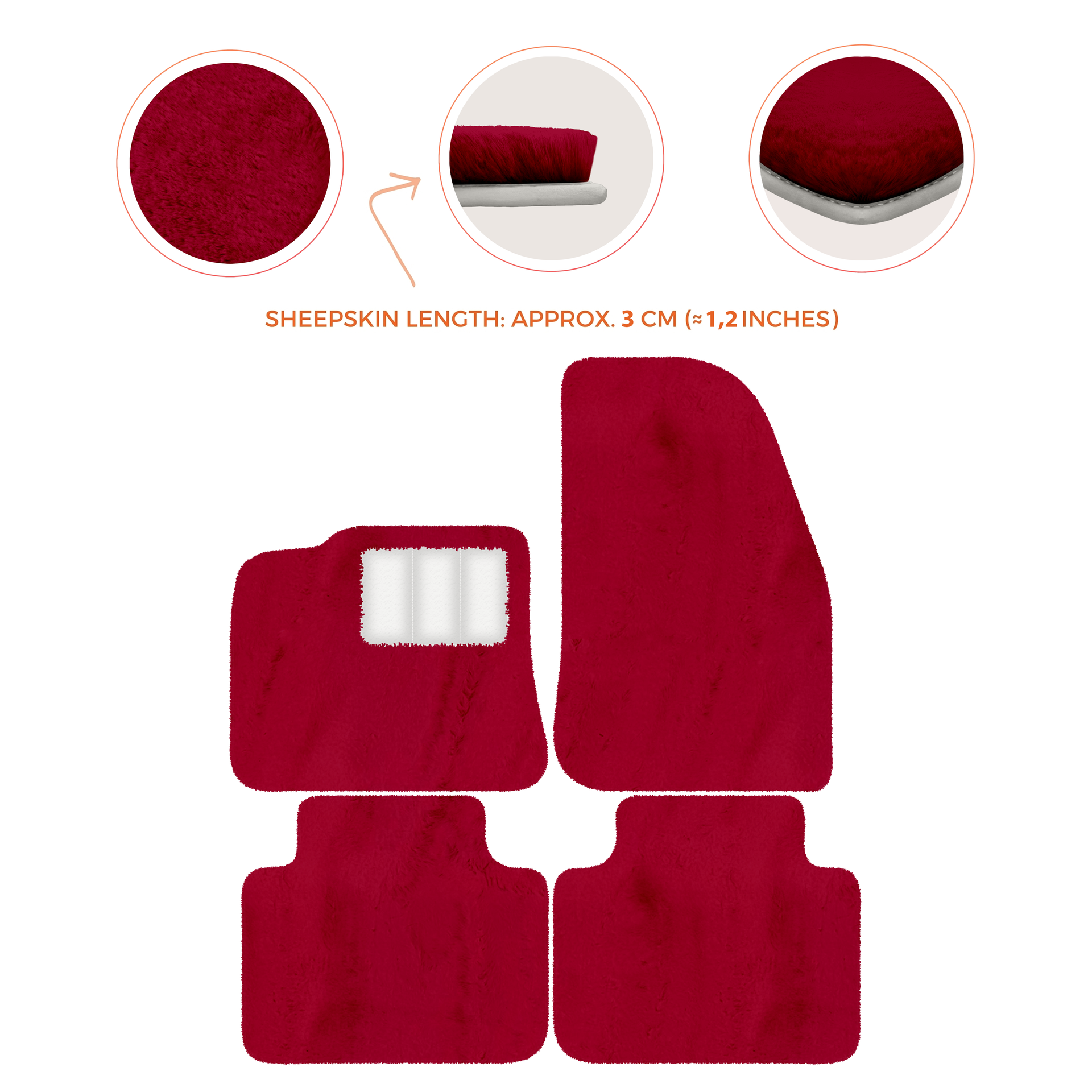 Premium Sheepskin Floor Mats for Porsche 987 Boxster (2005-2012)