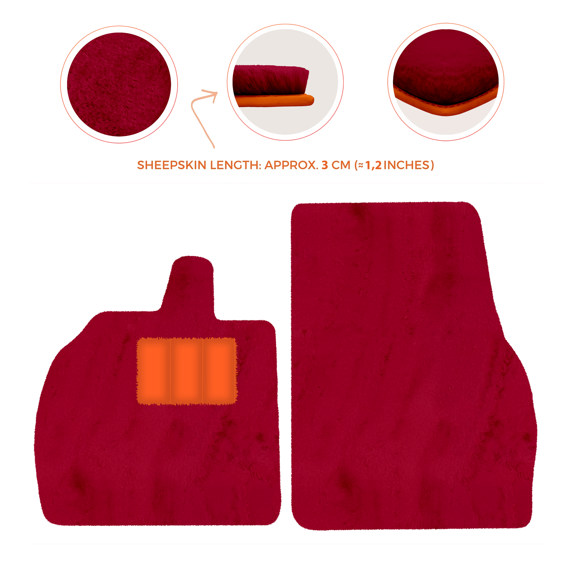 Luxury Sheepskin Floor Mats for Lamborghini Revuelto 2024-2025