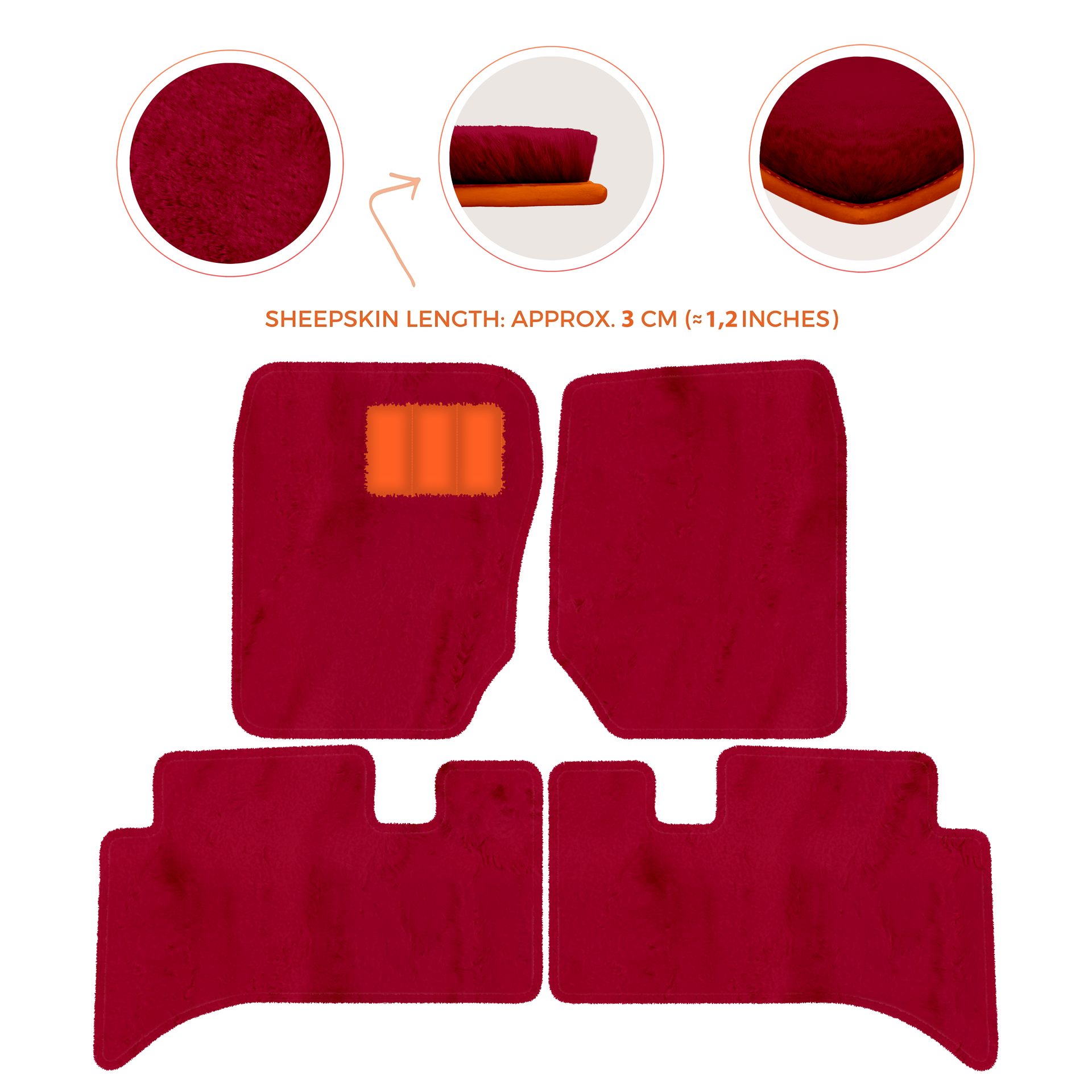 Premium Sheepskin Floor Mats for Range Rover Sport L460 (2022-2024)