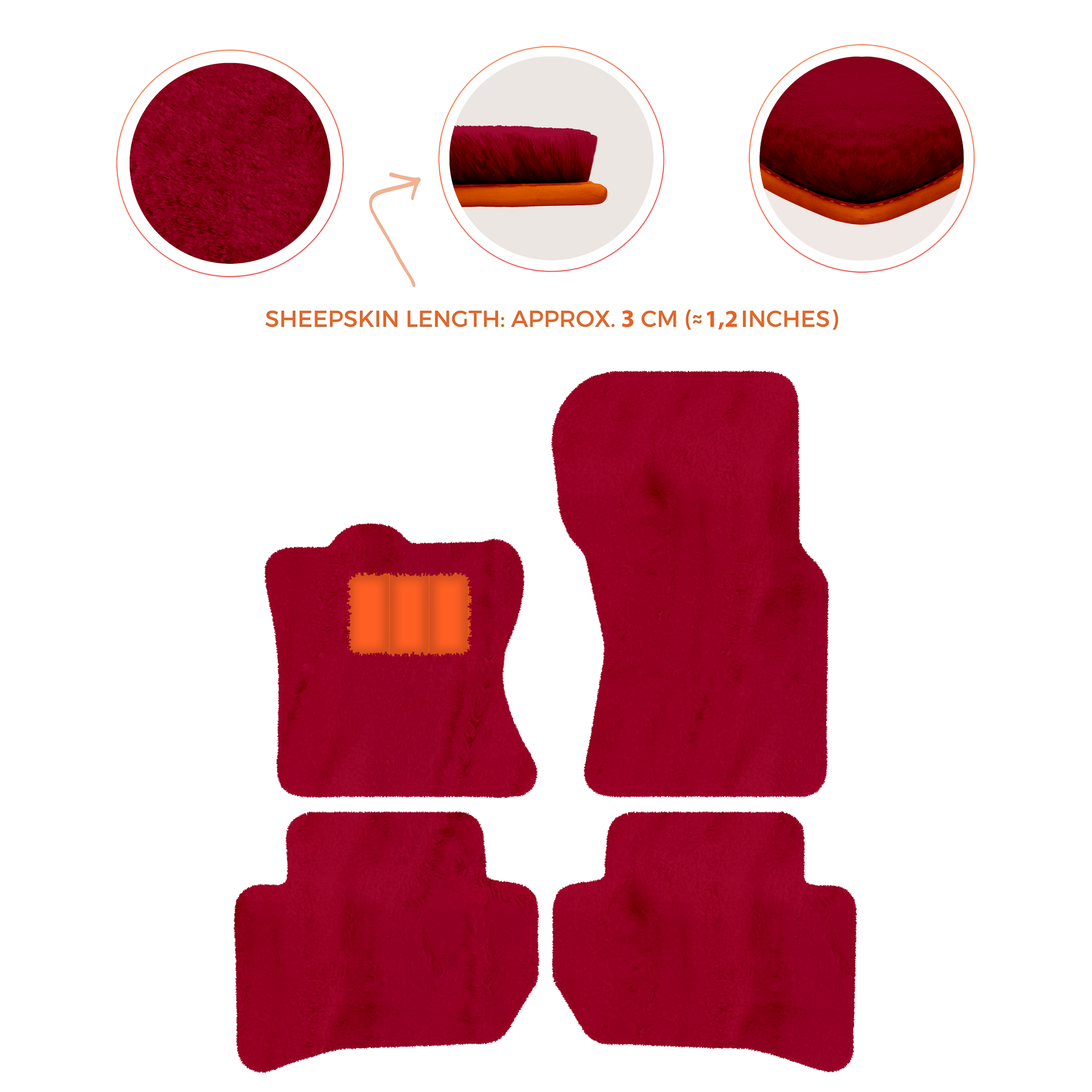 Premium Sheepskin Floor Mats for 2010-2013 Range Rover Sport