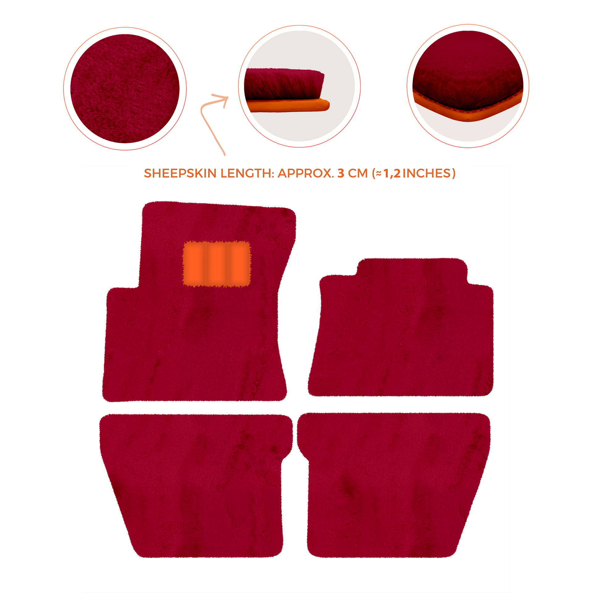 Premium Sheepskin Floor Mats for Bentley Flying Spur (2019-2023)