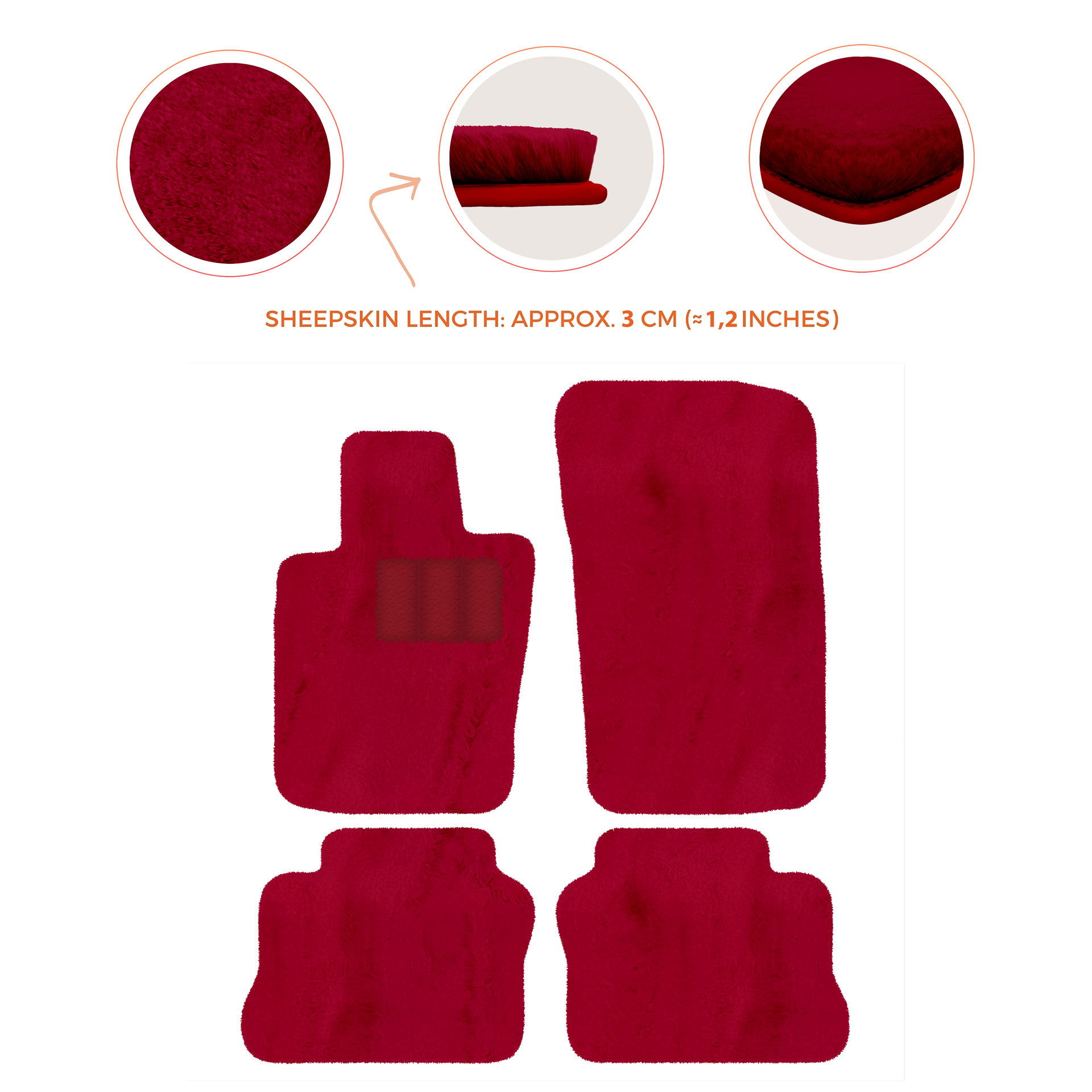 Luxurious Sheepskin Floor Mats for Porsche Panamera (2009-2016)