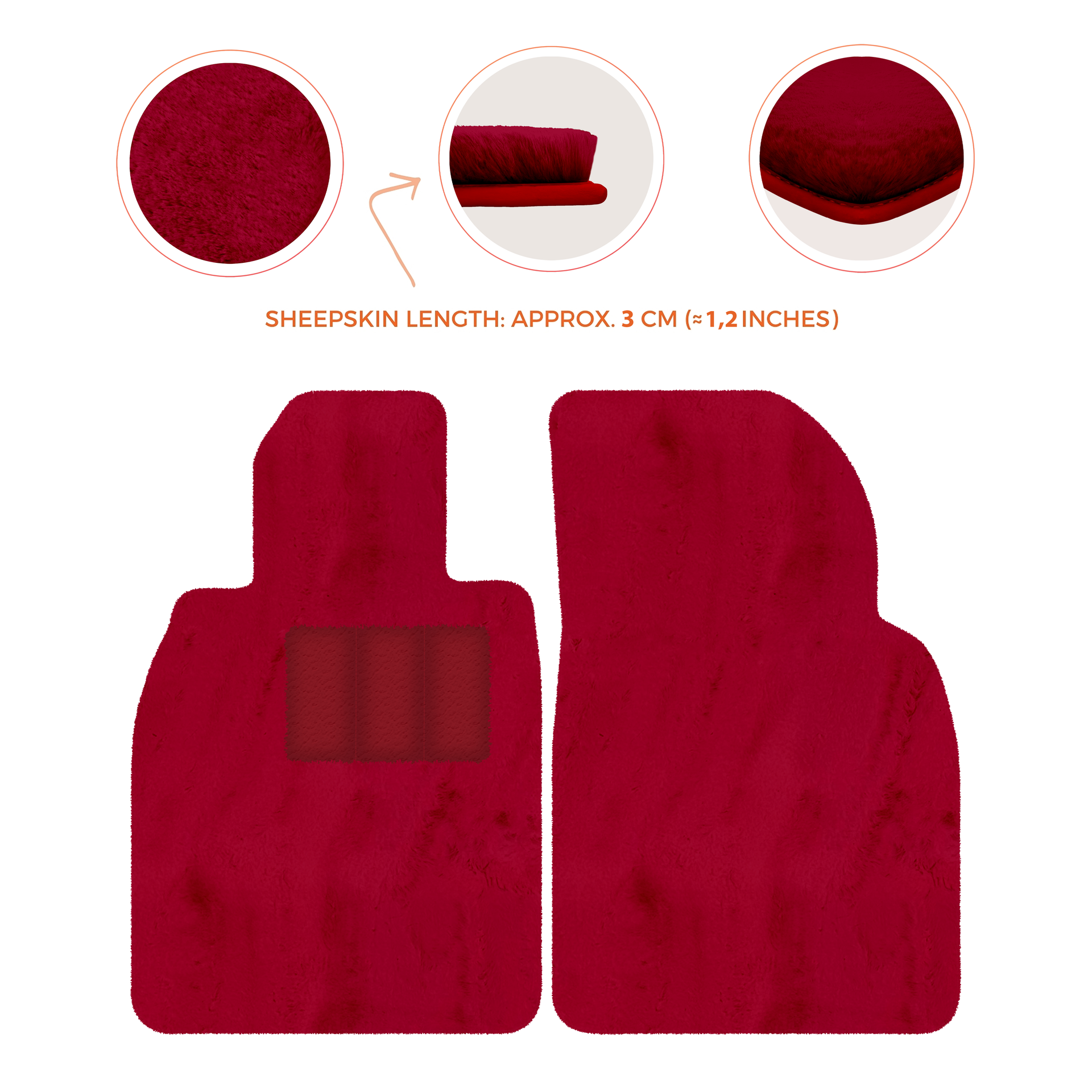 Deluxe Luxury Sheepskin Floor Mats for Porsche 911 SC (1978-1984)