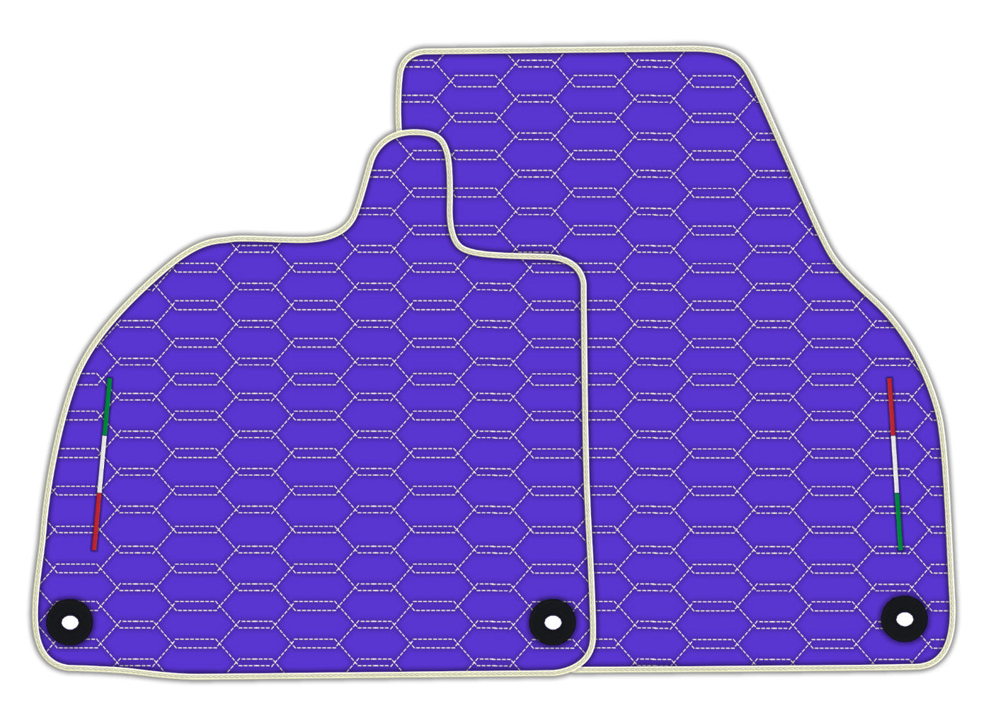 Premium Purple Leather Floor Mats for Lamborghini Revuelto (2024-2026)