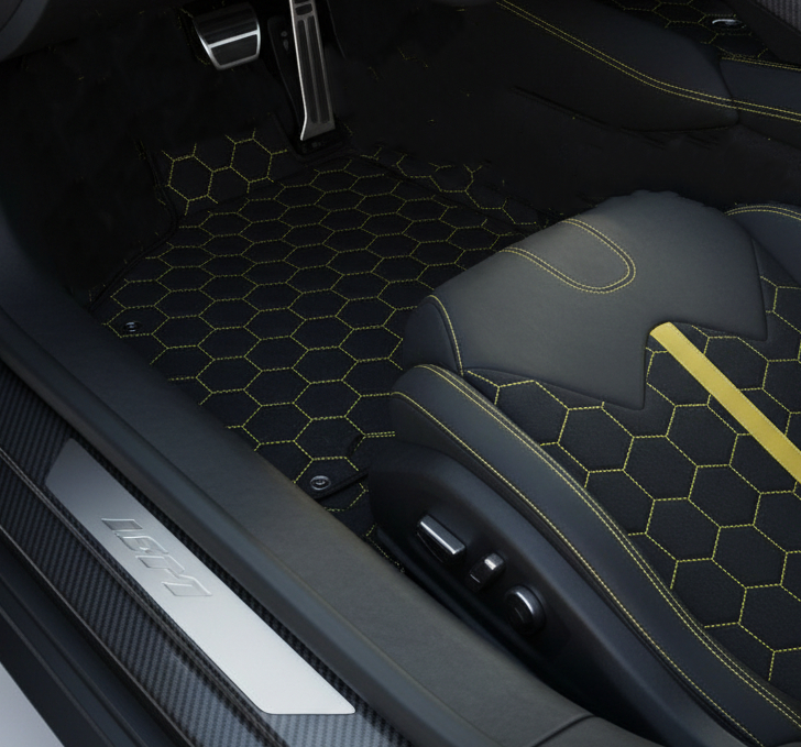 Customizable Floor Mats from Carpet with Leather for Lamborghini Sian (2020-2022) - AutoWin