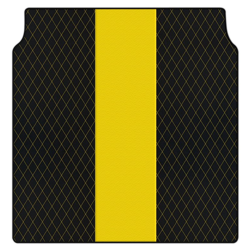 Customizable Leather Trunk Floor Mats with Single Diamond Pattern for Porsche Panamera (2009-2016)