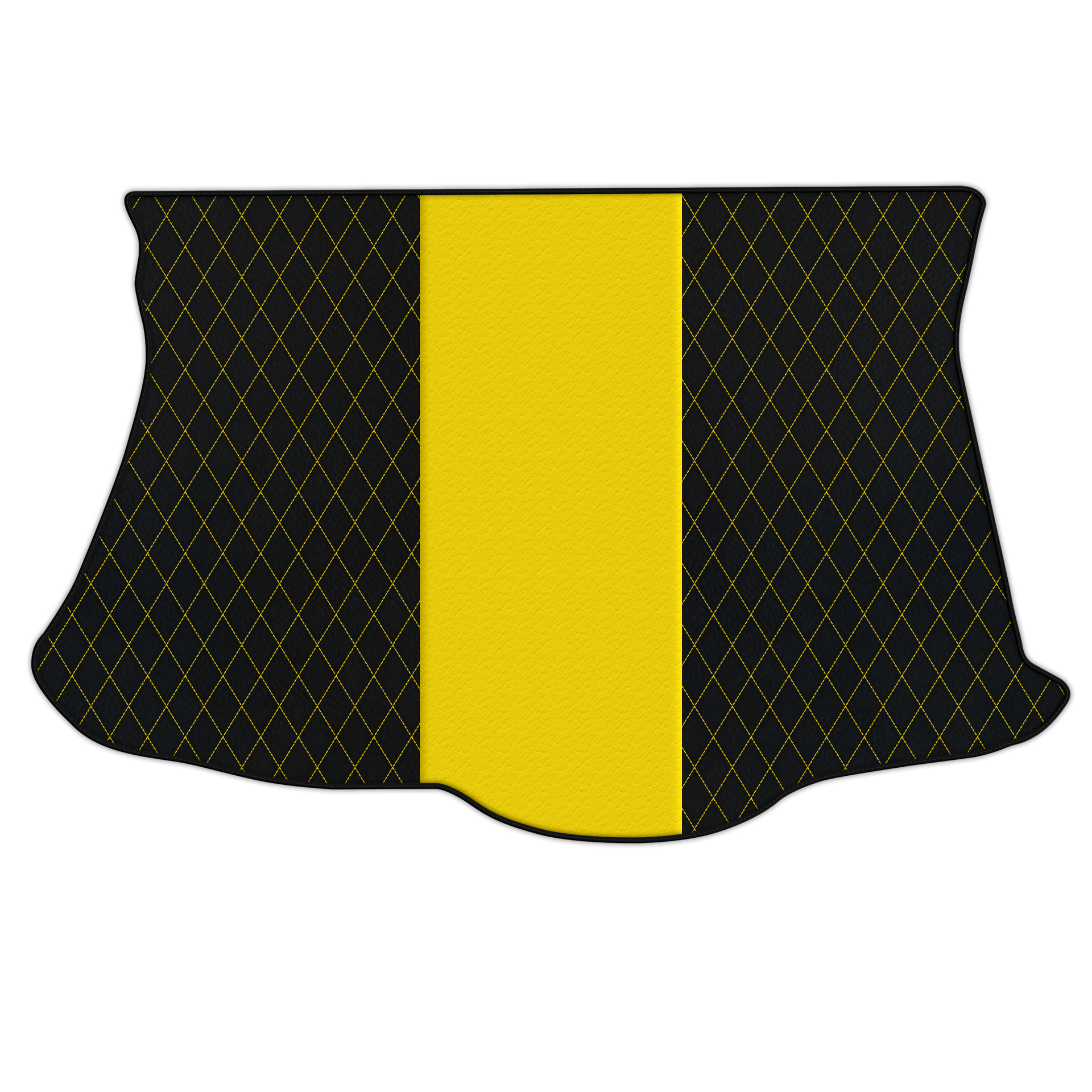 Customizable Leather Trunk Floor Mats with Single Diamond Pattern for Alfa Romeo 147 (2000-2010)