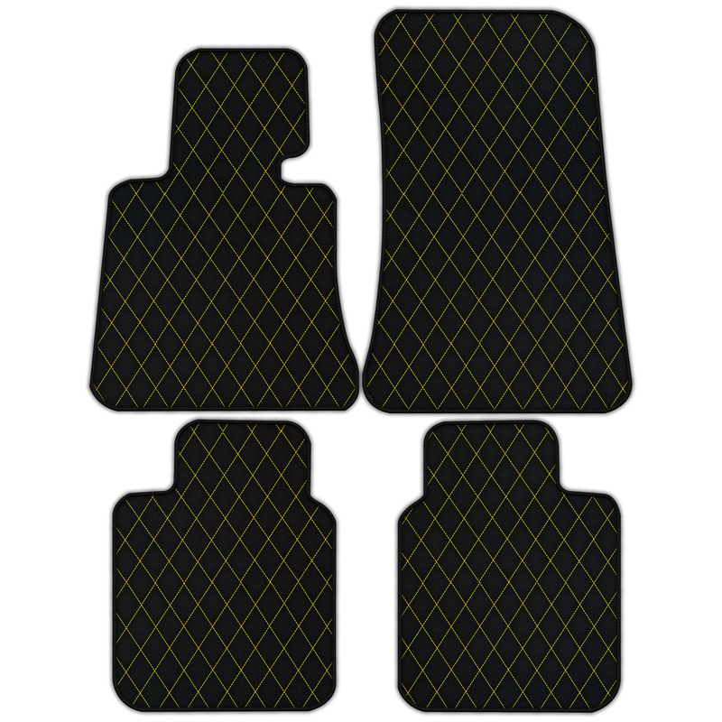 Customizable Leather Floor Mats with Single Diamond Pattern for Rolls Royce Phantom Drophead Coupe (2007-2016)