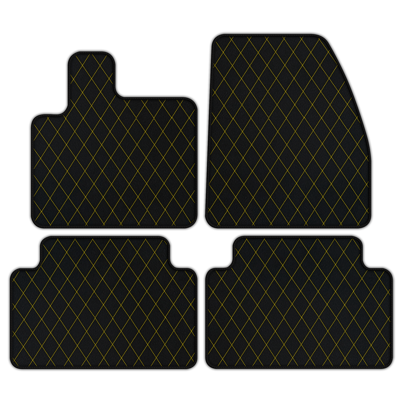 Customizable Leather Floor Mats with Single Diamond Pattern for Range Rover Evoque (2019-2024) 5-Doors