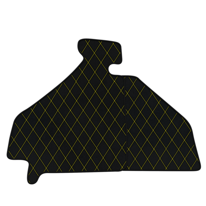 Tapis de voiture en cuir personnalisables avec motif losange