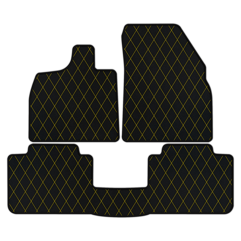 Customizable Leather Floor Mats with Single Diamond Pattern for Lotus Emeya (2024-2025)